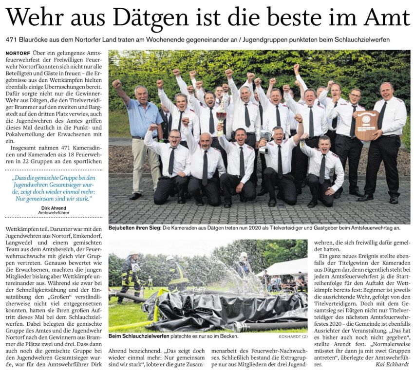 Amtsfeuerwehrfest 2017 Landeszeitung 2017 07 17