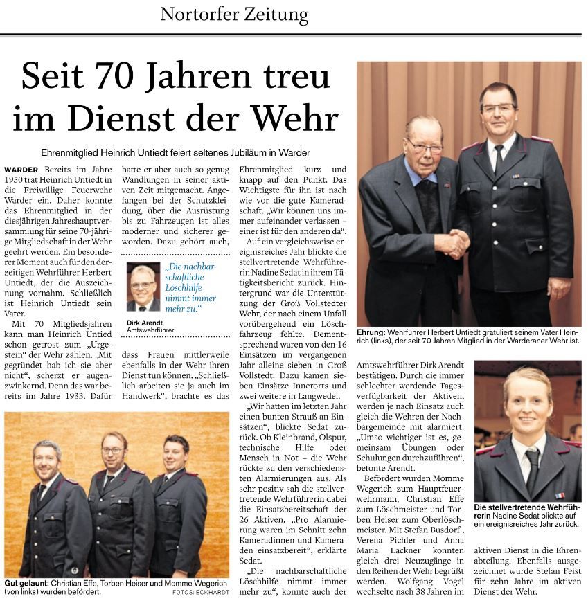 2020 JHV Nortorfer Zeitung 2020 02 20