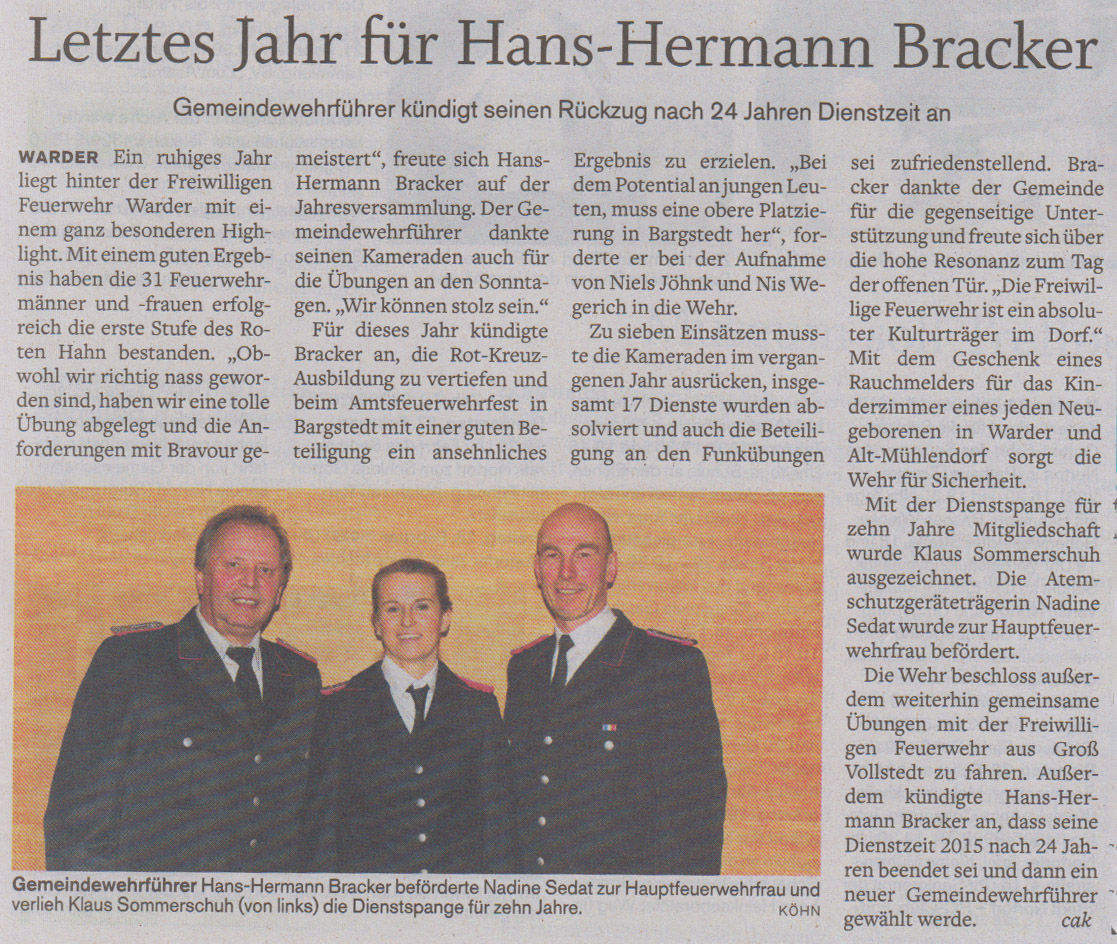 2014 02 21 Nortorfer Zeitung JHV